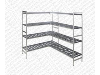 Anbauregal Höhe 1800mm Tiefe: 460mm mit Aluminium-Auflagen