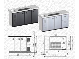 MAXIMAX-Komplett-Kühltheke 2.150 mm